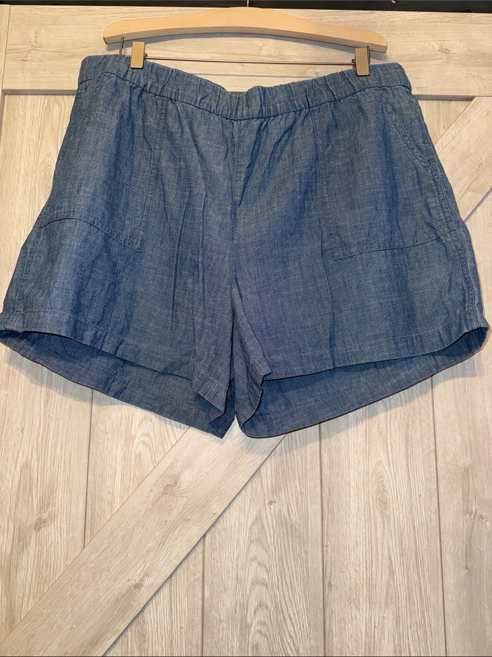 J. Crew Women's Chambray High-Waist Elastic Shorts